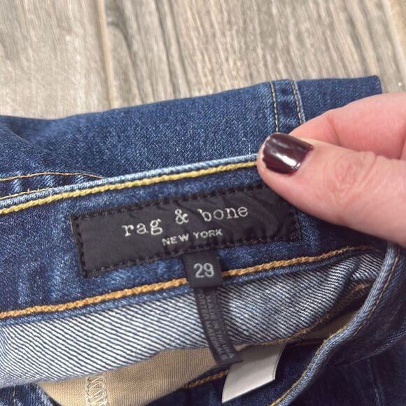 Rag and Bone Raw Hem Jeans Size 29 Woman’s High Rise Skinny Ankle - Picture 8 of 14